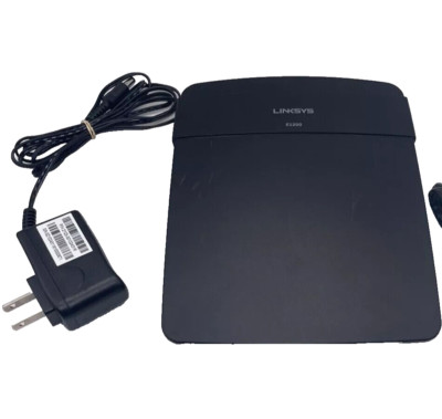 Cisco Linksys Wireless-N WiFi 300Mbps 2.4GHz Router 4-Port Switch E1200 *USED*