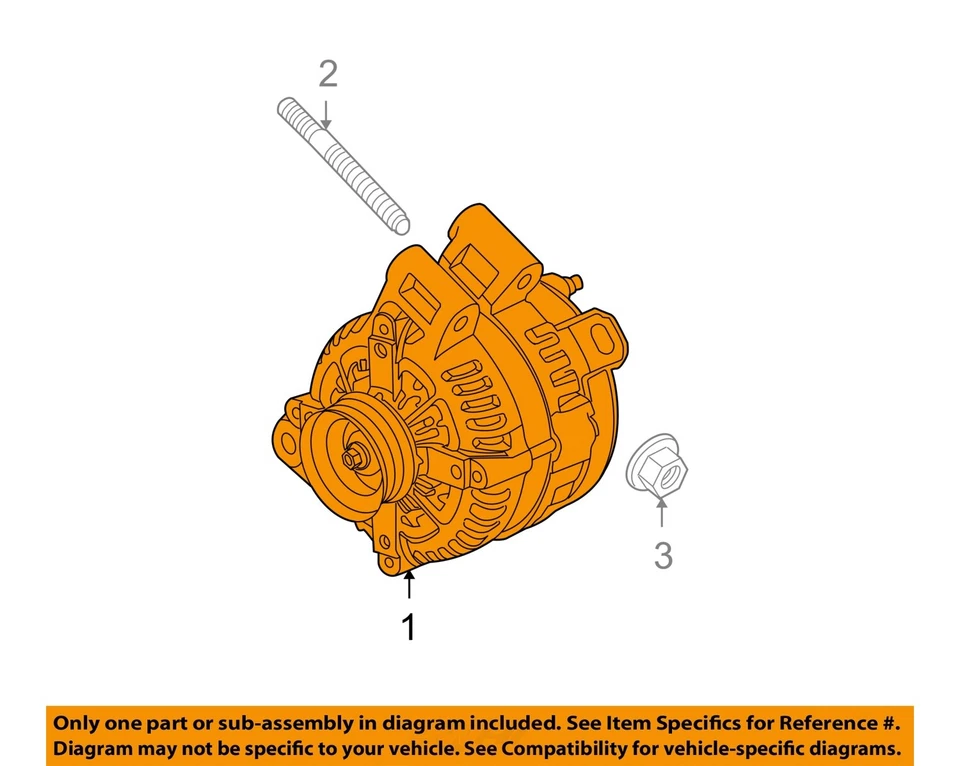 Used Alternator fits: 2013 Chevrolet Traverse  Grade A Foto 3 de 4