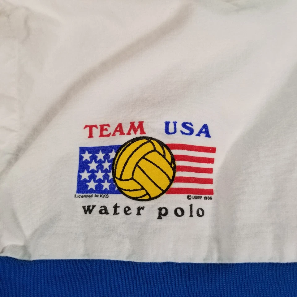 VTG Team USA Water Polo Outer Banks Rugby Polo Shirt Sz XL USA Made 80s RARE - Image 2 of 4