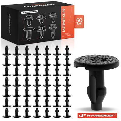 A-Premium 50Pcs 7mm Nylon Trim Panel Retaining Clip Single Head for Honda Accord
