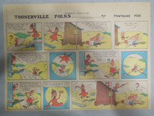 Toonerville Folks Sunday by Fontaine Fox from 6/14/1941 Size: 11 x 15 Color Page