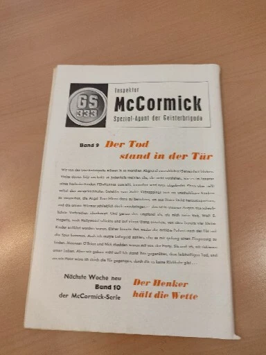 Inspector McCormick Heft 9 Der Tod Stand In Der Tür Top Erhalten Selten - Bild 3 von 4