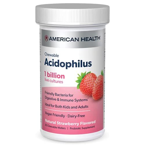 AMERICAN HEALTH Daily Chewable Tablet Acidophilus 1 Billion Live Cultures Ben...