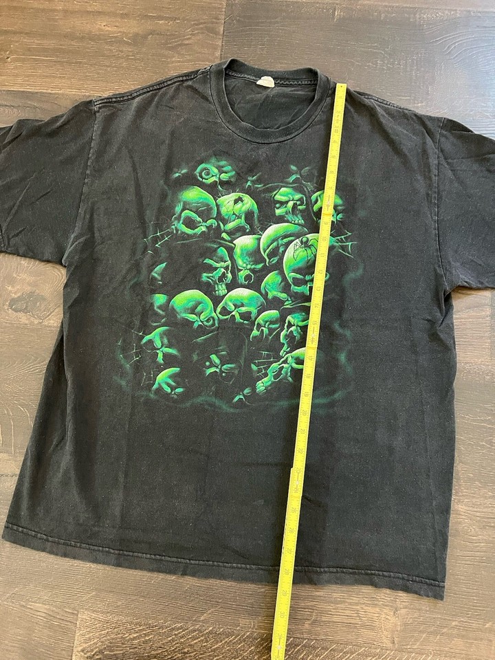 Vintage Y2K Skull Pile Shirt Skull Spider  Juicy J 3 6 Mafia Three