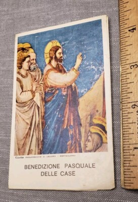 Vintage Easter Blessing Of Houses Catholic Holy Prayer Card A9