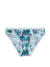 NWT VICTORIA'S SECRET Stretch Cotton Bikini Panty Floral Moody Blue size Small