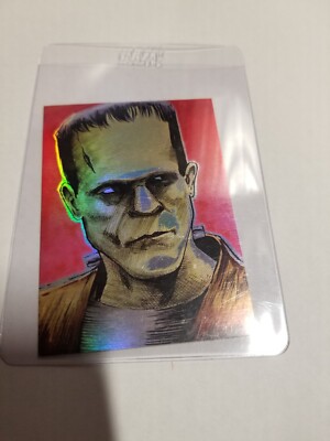 BAM BOX HORROR CARD FRANKENSTEIN'S MONSTER FOIL SHAWN LANGLEY ARTIST 083/100