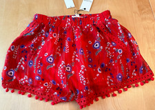 NWT ALLISON NEW YORK SCARLETT FLORAL POM POM SHORTS WOMENS SZ S COQUETTE