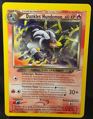 PSA10 わるいヘルガー 021/084 dark houndoom holo GERMAN Dark Houndoom - Holo Shift ERROR - Neo Destiny - 7/105