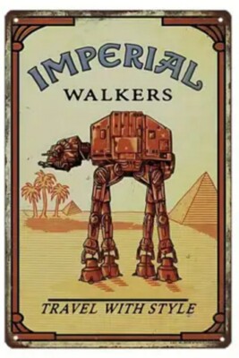 Star Wars Metallschild 20x30cm Imperial Walkers Travel With Style Vintage Deko 
