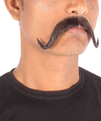 HPO Adult Men's Watson Fake Human Facial Hair Mustache, M-1268 - Picture 51 of 51
