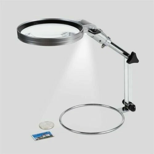 Lampada Lente Di Ingrandimento Da Tavolo Con Luce Led Portatile 130Mm 2x sus