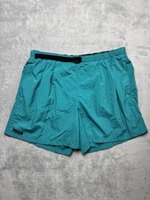 Vintage Columbia Men's M Swim River Shorts Mesh Lined Nylon pockets Blue Green