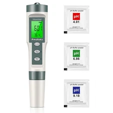 pH Meter, Digital PH Tester Pen 3 3 in 1 Meter 