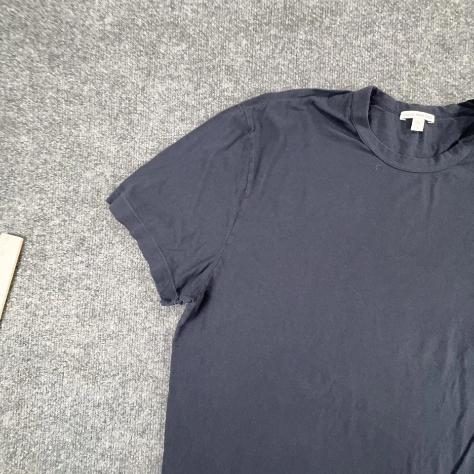 James Perse Shirt Mens 5 Navy Blue Standard Crewneck Soft Cotton Made USA - Image 2 of 4