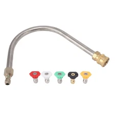 (U Shaped With 5 Nozzles)Pressure Washer Extension Wand Stainless Steel Brass