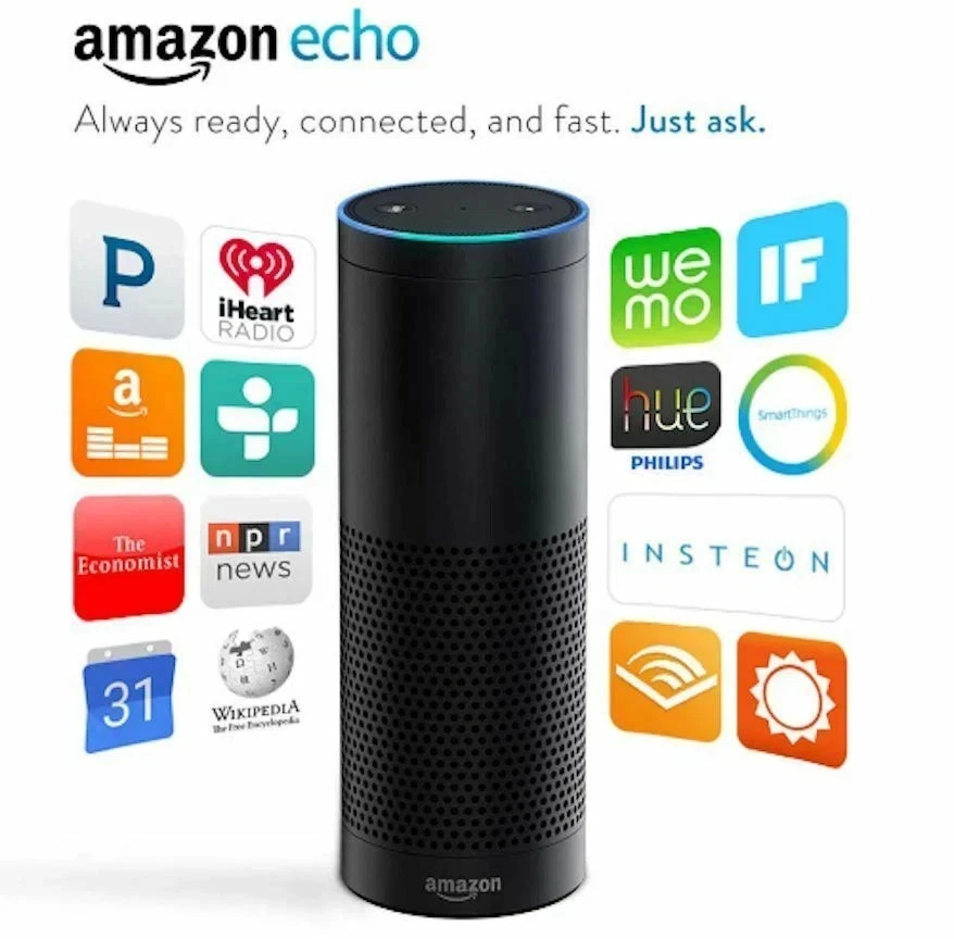 Amazon Echo (1st Generation) Alexa Black Smart Speakers for sale