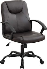 Chaise de bureau à domicile chaise de bureau ergonomique chaise d'ordinateur en cuir avec support lombaire