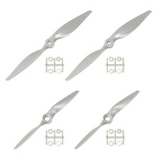 4Pcs RC Propellers 2 Vane Blades Props 4.7x4.7" 10x5" Grey with Adapter Rings