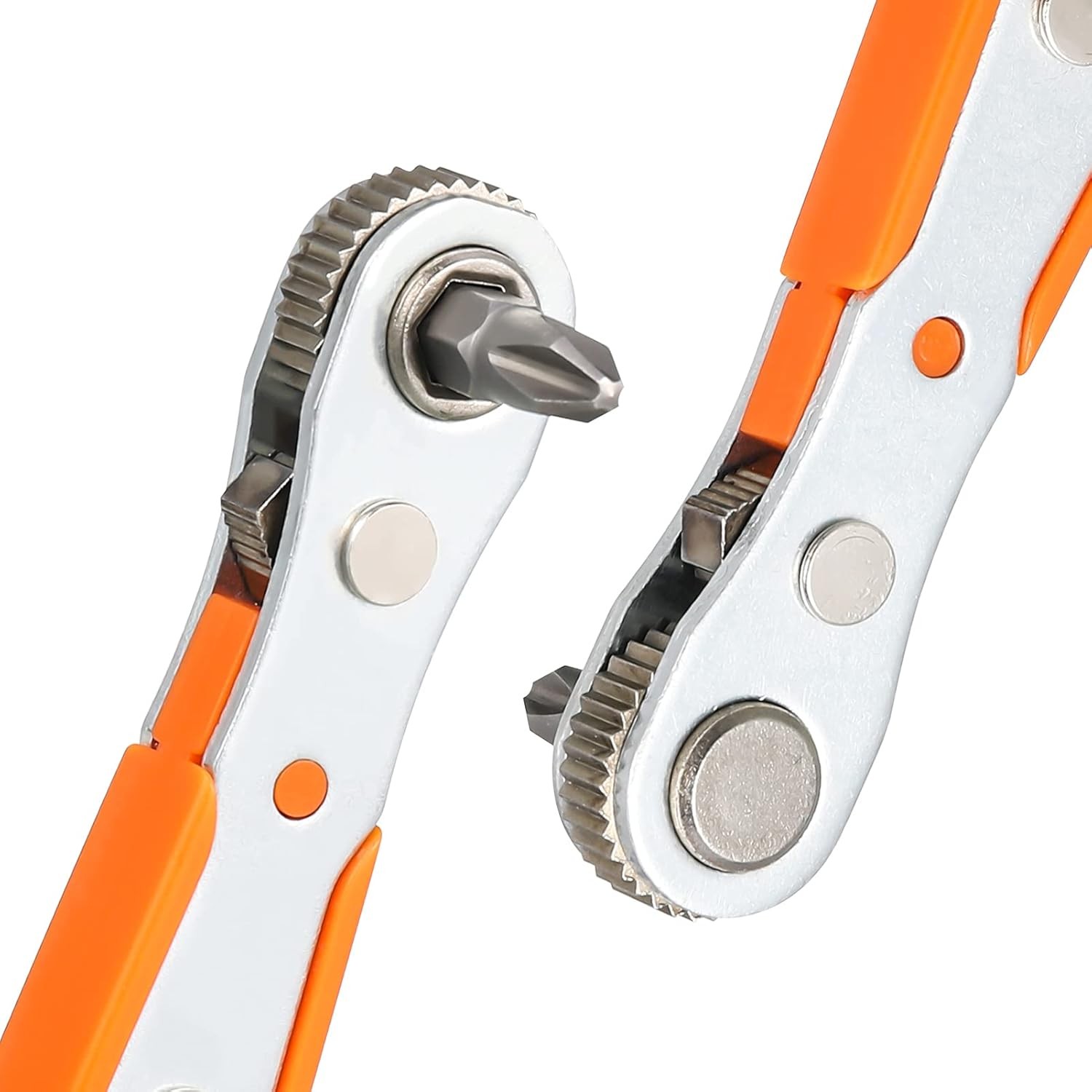 Ratchet Wrench, PH2 Phillips Magnetic Screwdriver, Mini Ratcheting Screwdriver