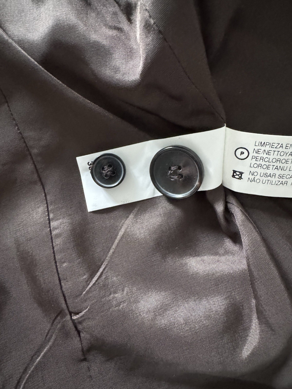 Zara Basic Brown Textured Wool Blend Notch Collar… - image 12