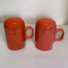 Fiesta Range Top Salt And Pepper Shakers Peony Pink Fiestaware Made in USA EUC