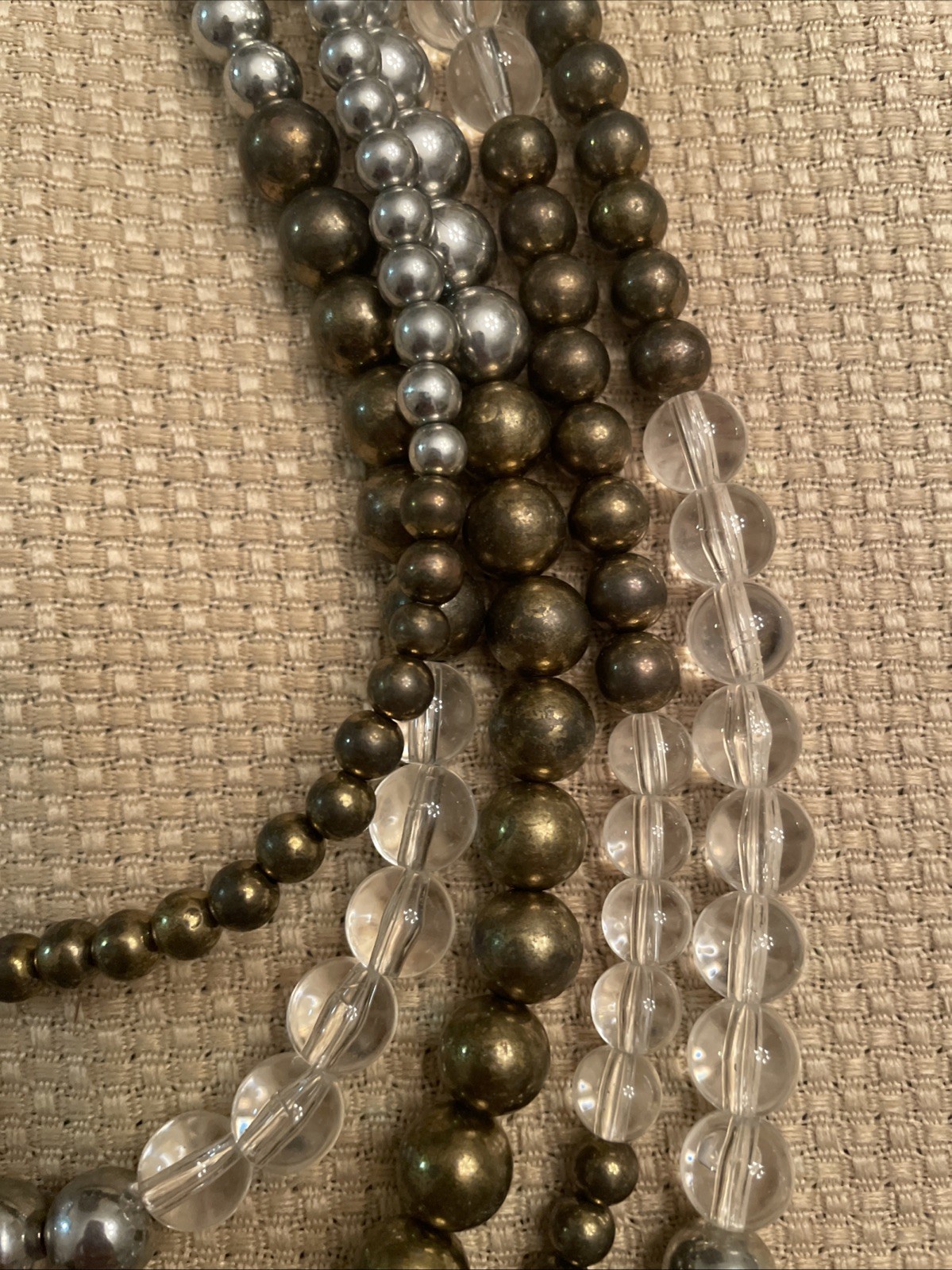 Statement Necklace Circles Multicolored Silver To… - image 8