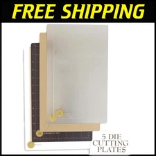 Versatile Die-Cutting & Embossing Plates - Large 8.6 x 13.5 Perfect for Crafters