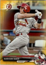 2017 Bowman Prospects Yellow #BP143 Harrison Bader - BB