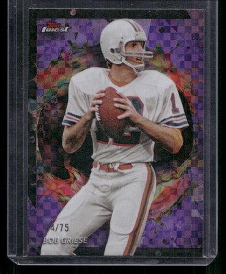 2024 Finest - Purple Checkerboard Refractor #223 Bob Griese #/75