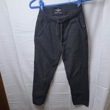 Eddie Bauer Kids Jogger Pants Gray Solid Drawstring Elastic Waist Pockets S 8 