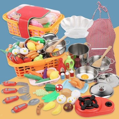 Kinder Kitchen Playset Pretend Spielen Sie Lebensmittel Rollenspiel Spielzeug