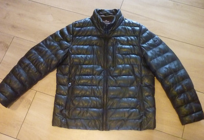 Herren Jacke Echtleder Nappaleder Daunenjacke Milestone  Gr. XL / 54
