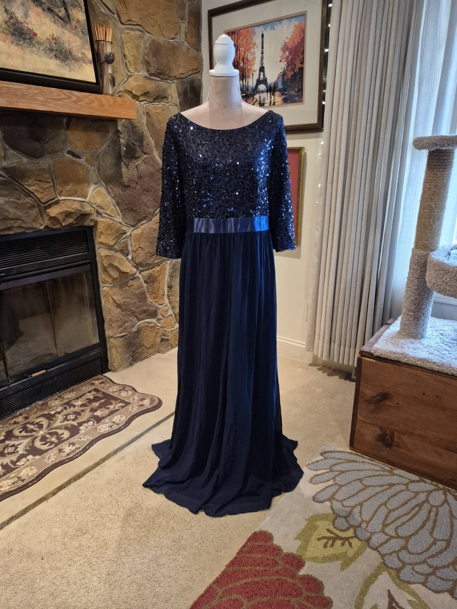 3/4 Sleeve Solid Plus Size Long Formal Dresses for Women for sale | eBay