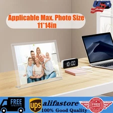 Acrylic Picture Frame 11x14 Tabletop Clear 2 Piece Set Photo Document Frame
