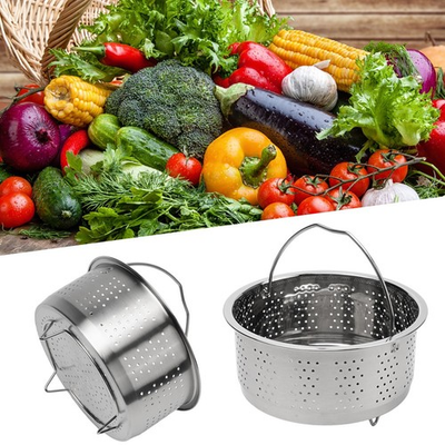 #ad Steamer Insert Steamer Pot Stainless Steel Basket Rice Steamer Pressure Cooker $17.27