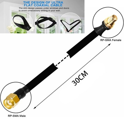 Verlängerungskabel Pigtail Miner RP-SMA Helium Ultra Low Loss 1 Stück Antenne