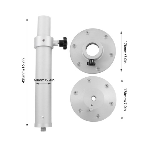 •Gamba Tavolo Rimovibile 445‐685mm Altezza Regolabile Telescopica Lega Alluminio - Foto 8 di 24