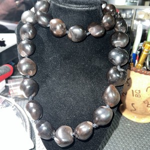 Hawaiin Cukui Nuts Necklece 17” Long