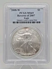 2008-W PCGS MS69 $1 Silver Eagle Reverse of 2007