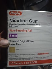 Rugby Nicotine Gum Smoking Aid - 110 Pieces