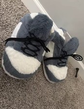Unisex Grey Plush Shoes One Size Fits All