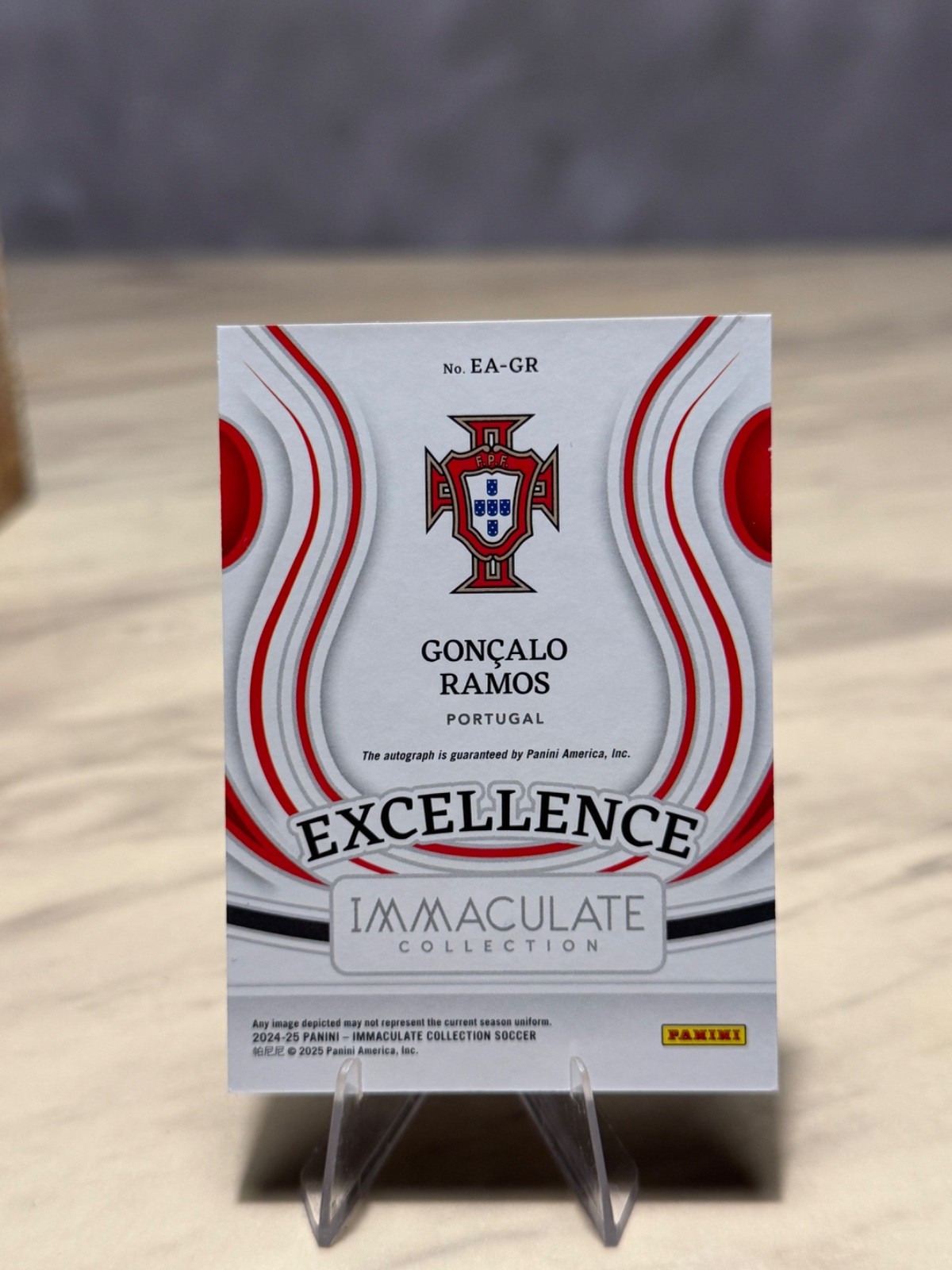 2024-25 Gonçalo Ramos Panini Immaculate Excellence 1/1 Auto Portugal view 6