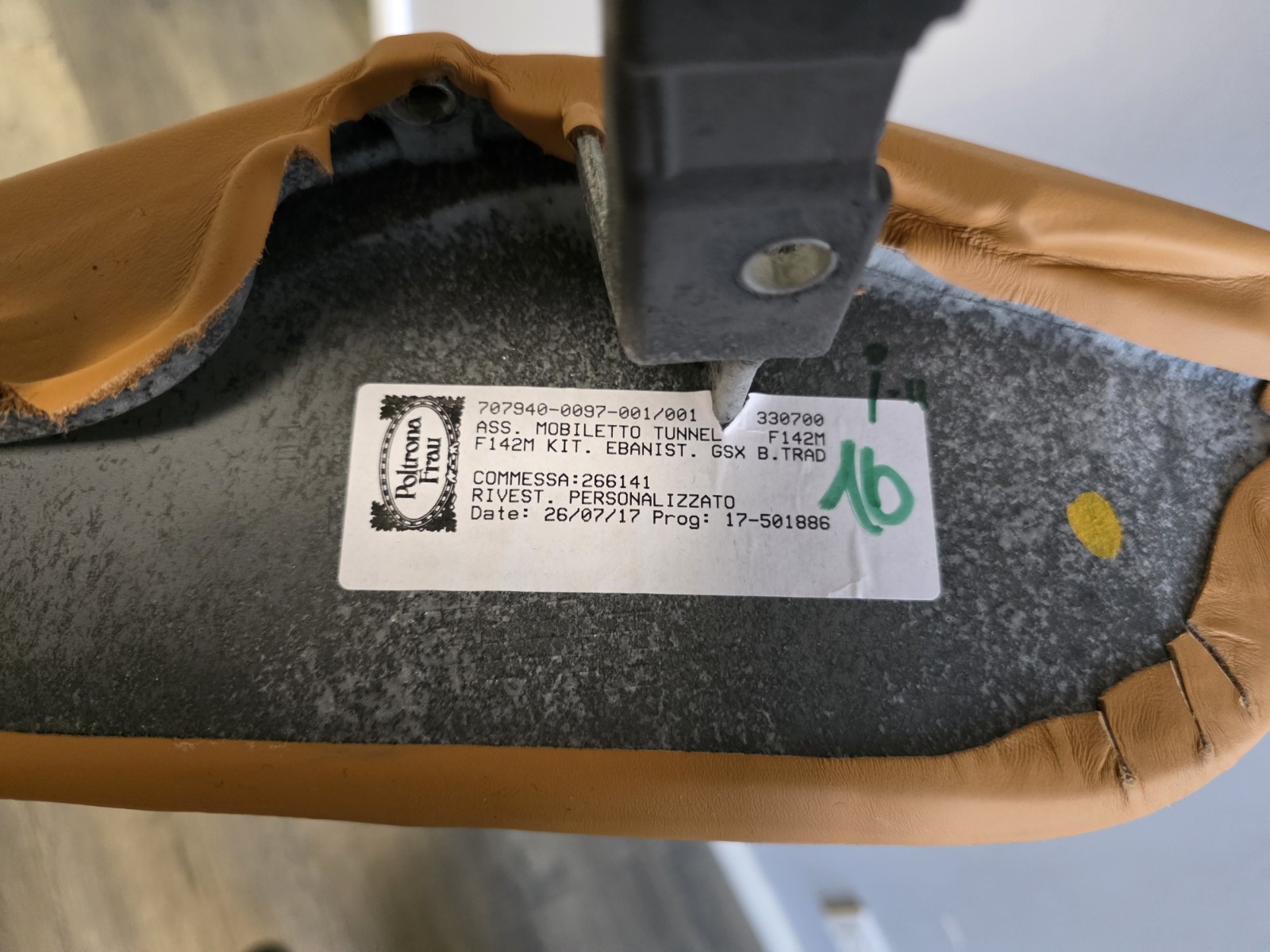 FERRARI 488 INTERIOR CENTER CONSOLE TUNNEL OEM 87278100 330700 266141