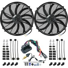 Dual 16-17 Inch Electric Fan Digital Adjustable 38 Thermostat Switch Controller