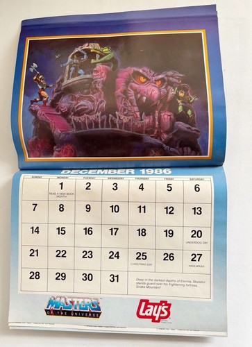 He-Man Masters Of The Universe 1986 Lays Potato Chip Calandar W/ Coupons 1 Loose - Picture 14 of 20