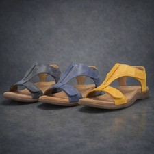 Summer Sandals Women's Flat Gladiator T Strap Thong Open Toe Comfy Beach Shoes