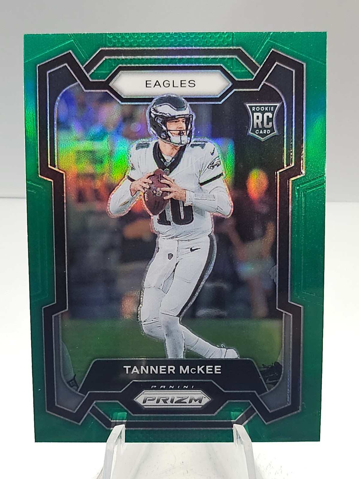 2023 Panini Prizm - Rookies Tanner McKee #383 Green Prizm (RC)