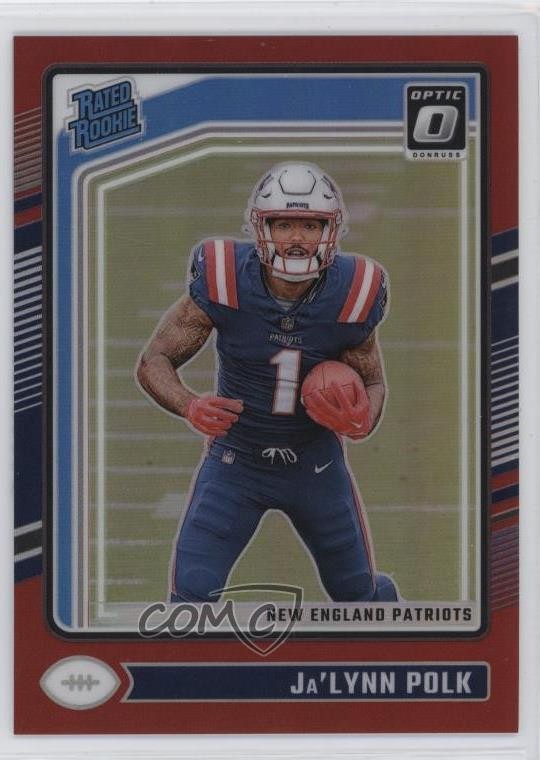 2024 Panini Donruss Optic Rated Rookie Red Prizm 90/125 Ja'Lynn Polk #240 rf2