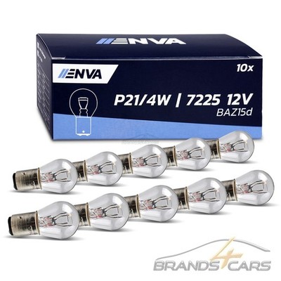 10 x ENVA GLÜHLAMPE P21/4W HALOGENLAMPE GLÜHBIRNE 21/4W klar 12V KUGELBIRNE